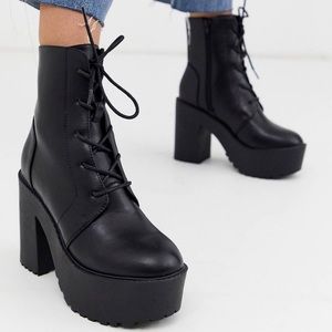 ASOS DESIGN Elements chunky lace up boots